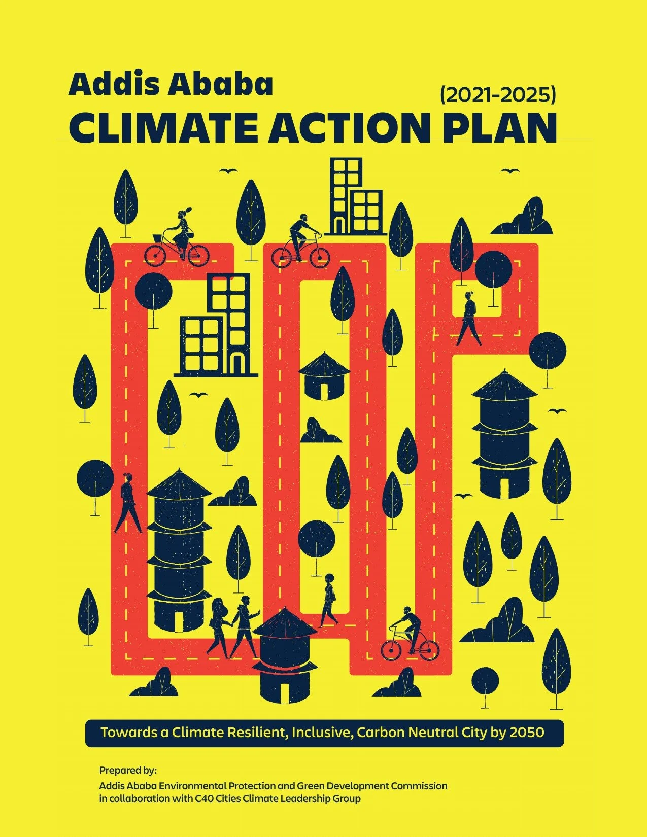 Cover of the Addis Ababa Climate Action Plan 2021–2025.
