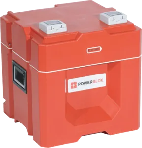 Illustration: a red Powerblox unit.